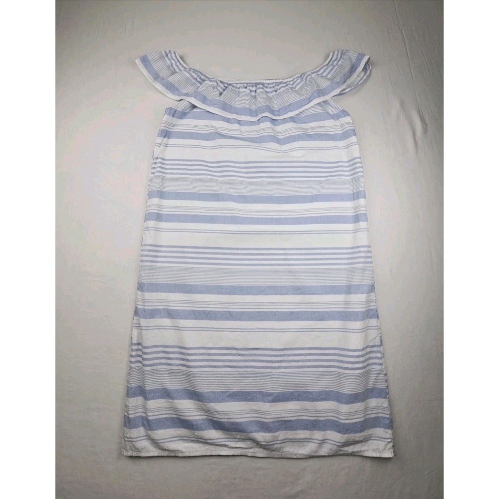 Children's Place Women's Ruffle Mini Dress Stripes‎ Off the Shoulder Size S/P